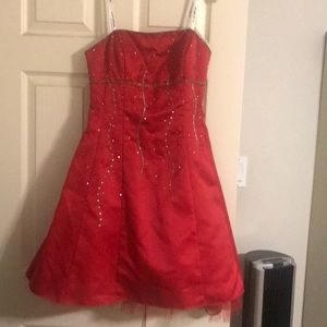Gorgeous red dress with beading